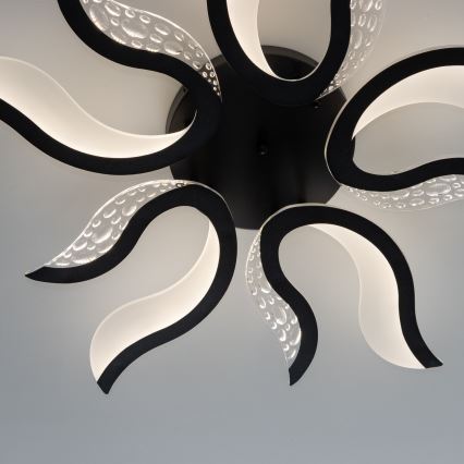 Brilagi - LED Stmievateľný prisadený luster TWIST LED/65W/230V 3000-6500K čierna + diaľkové ovládanie