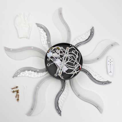 Brilagi - LED Stmievateľný prisadený luster TWIST LED/65W/230V 3000-6500K čierna + diaľkové ovládanie