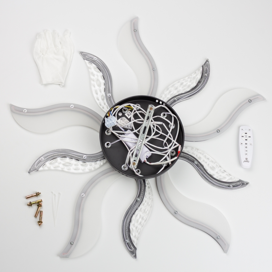 Brilagi - LED Stmievateľný prisadený luster TWIST LED/65W/230V 3000-6500K čierna + diaľkové ovládanie