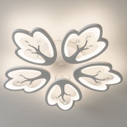 Brilagi - LED Stmievateľný prisadený luster TWIST LED/80W/230V 3000-6500K biela + diaľkové ovládanie