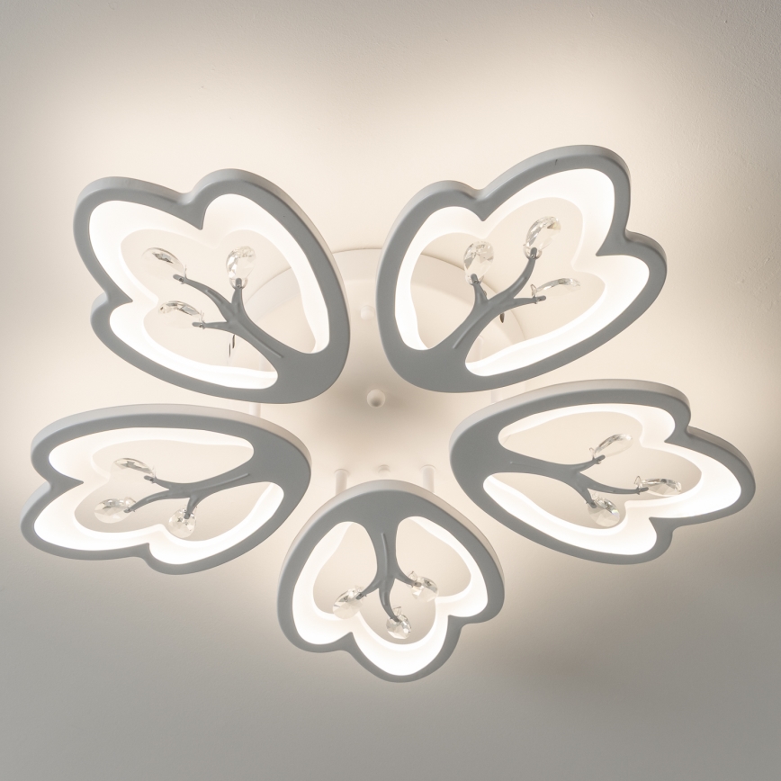 Brilagi - LED Stmievateľný prisadený luster TWIST LED/80W/230V 3000-6500K biela + diaľkové ovládanie