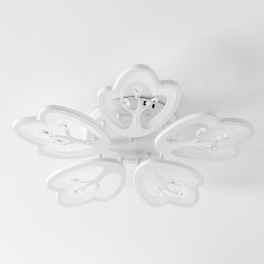 Brilagi - LED Stmievateľný prisadený luster TWIST LED/80W/230V 3000-6500K biela + diaľkové ovládanie