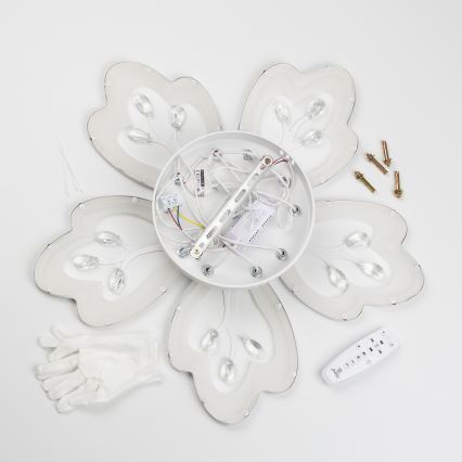 Brilagi - LED Stmievateľný prisadený luster TWIST LED/80W/230V 3000-6500K biela + diaľkové ovládanie