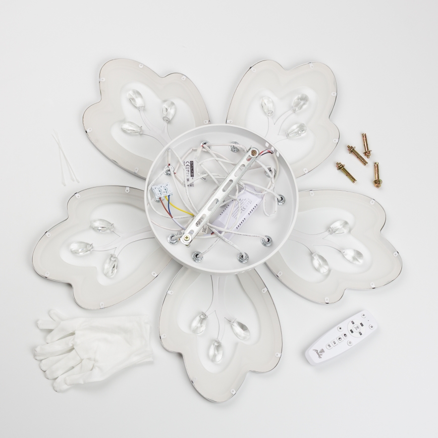 Brilagi - LED Stmievateľný prisadený luster TWIST LED/80W/230V 3000-6500K biela + diaľkové ovládanie