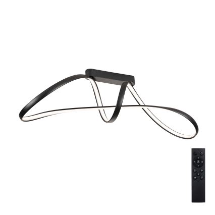 Brilagi - Stmievateľný prisadený LED luster TWISTER LED/60W/230V 3000-6000K čierna + diaľkové ovládanie