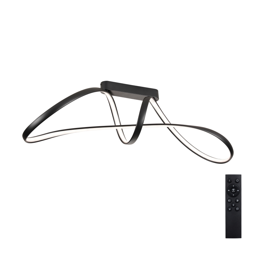 Brilagi - Stmievateľný prisadený LED luster TWISTER LED/60W/230V 3000-6000K čierna + diaľkové ovládanie