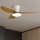 Brilagi - LED Stmievateľný stropný ventilátor LED/30W/230V 3000-6500K biela/hnedá + diaľkové ovládanie