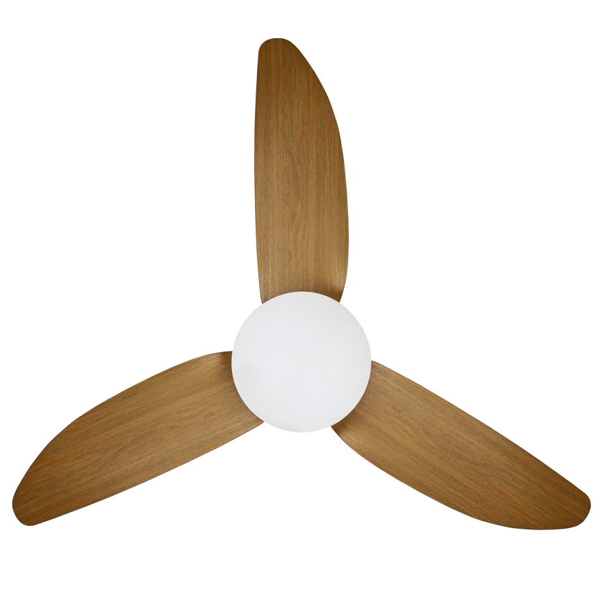 Brilagi - LED Stmievateľný stropný ventilátor LED/30W/230V 3000-6500K biela/hnedá + diaľkové ovládanie