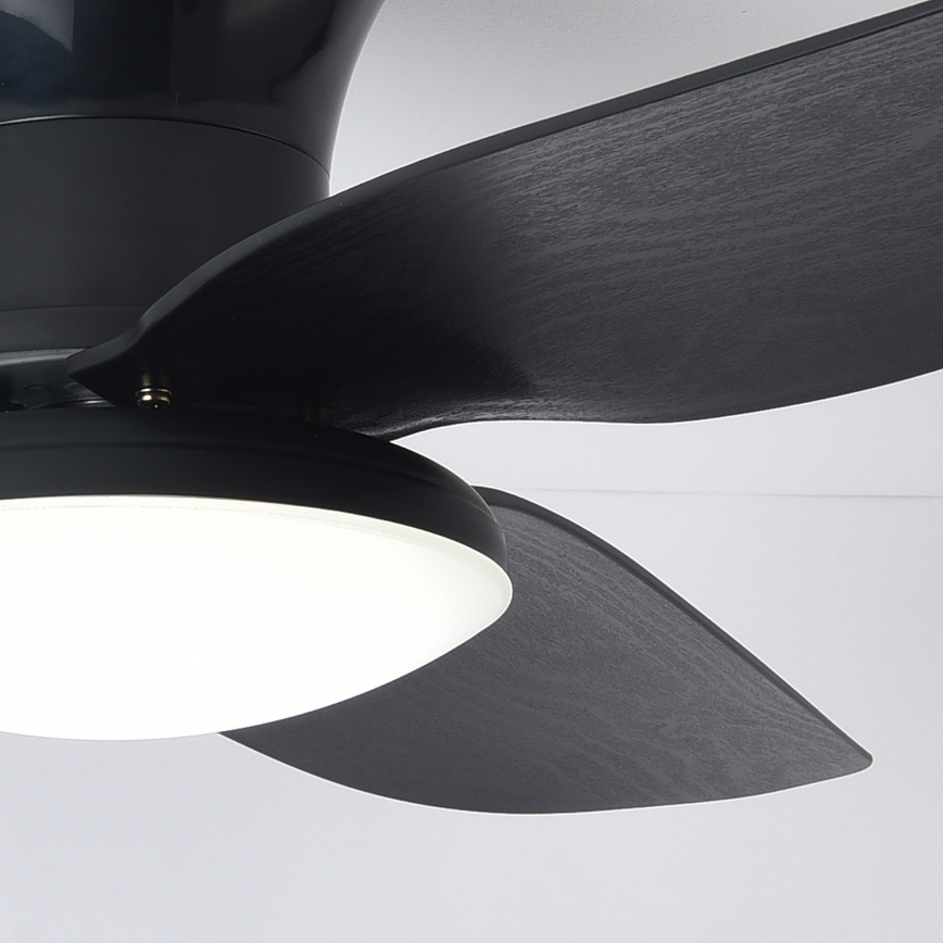 Brilagi - LED Stmievateľný stropný ventilátor LED/30W/230V 3000-6500K čierna + diaľkové ovládanie
