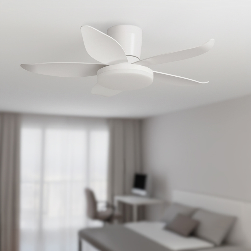 Brilagi - LED Stmievateľný stropný ventilátor LED/32W/230V pr. 95 cm biela + diaľkové ovládanie