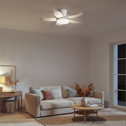 Brilagi - LED Stmievateľný stropný ventilátor LED/32W/230V pr. 95 cm biela + diaľkové ovládanie