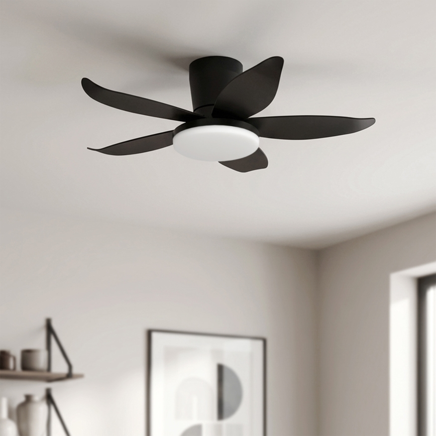 Brilagi - stmievateľný stropný ventilátor s LED/32W/230V 3000-6500K pr. 95 cm čierna + diaľkové ovládanie
