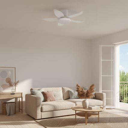 Brilagi - LED stlmiteľný stropný ventilátor LED/32W/230V 3000-6500K priemer 95 cm biela + diaľkové ovládanie