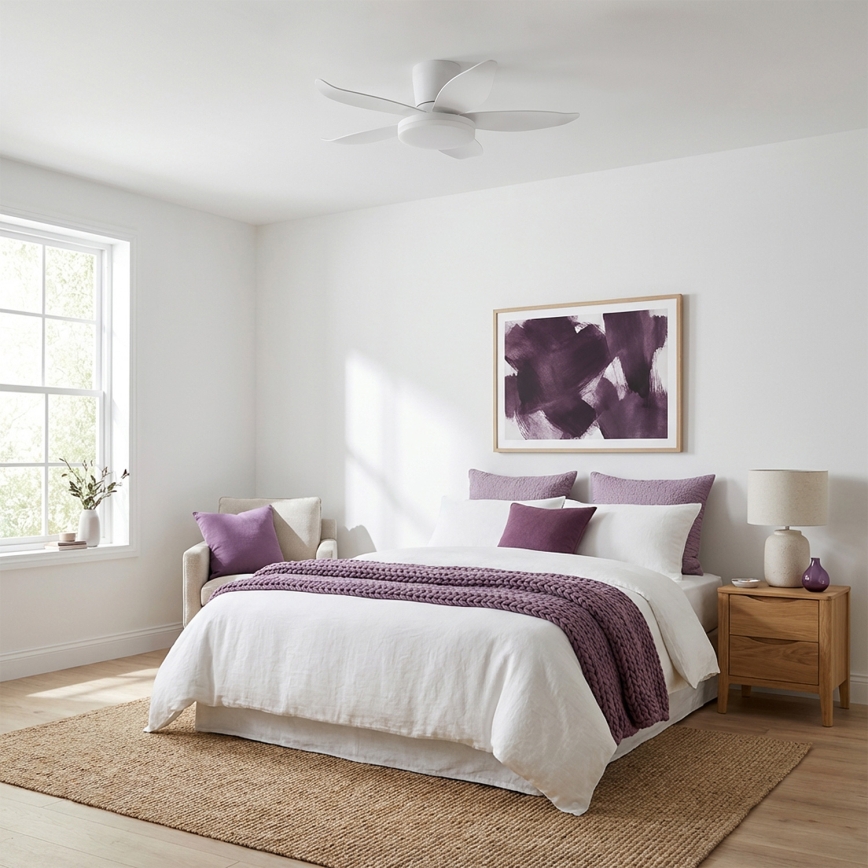 Brilagi - LED stlmiteľný stropný ventilátor LED/32W/230V 3000-6500K priemer 95 cm biela + diaľkové ovládanie