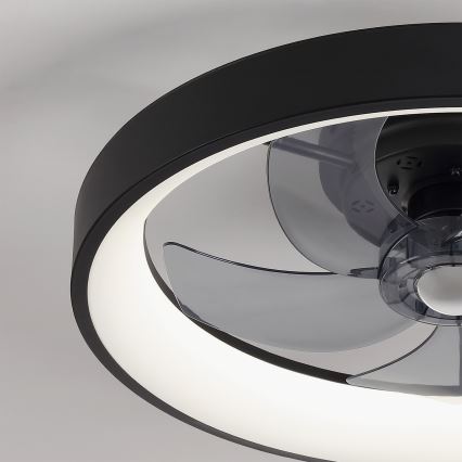 Brilagi - LED stmievateľný stropný ventilátor LED/34 W/230 V, priemer 50 cm, čierny + diaľkové ovládanie