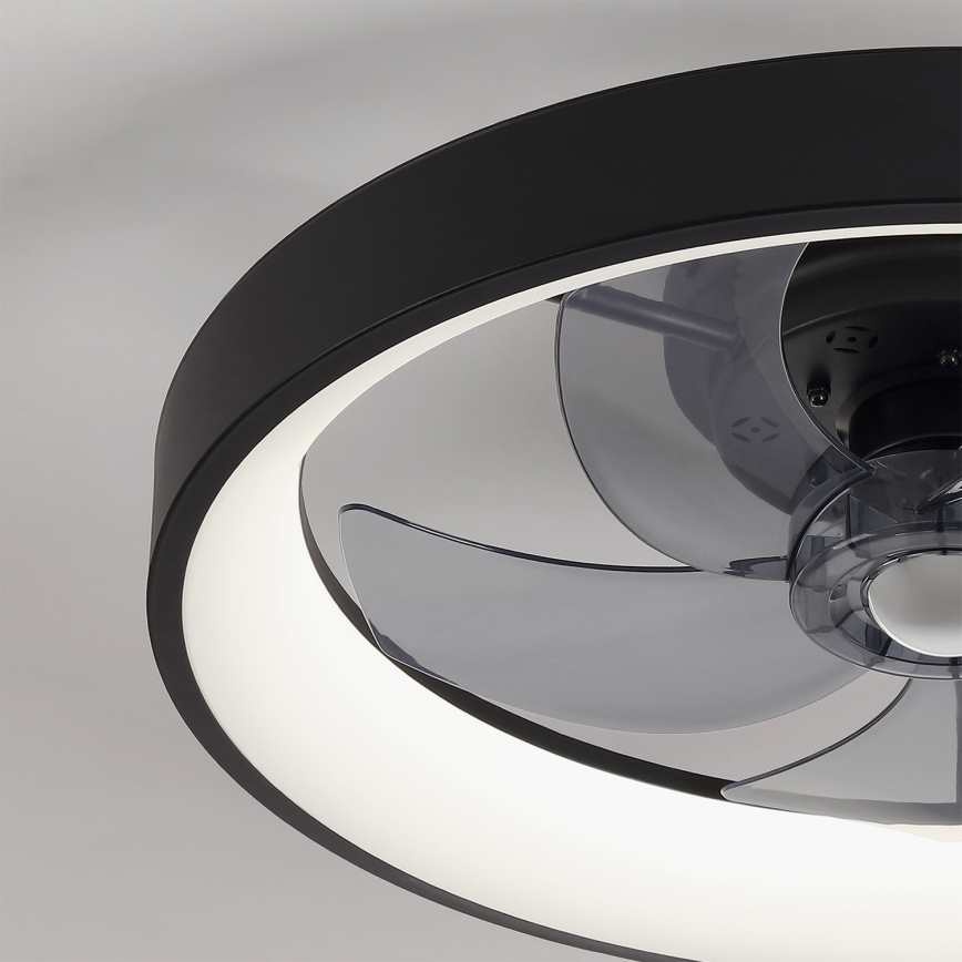 Brilagi - LED Stmievateľný stropný ventilátor LED/34W/230V 3000-6500K pr. 50 cm čierna + diaľkové ovládanie