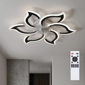 Brilagi - LED stmievateľný stropný ventilátor LED/34W/230V pr. 83 cm čierna + diaľkové ovládanie