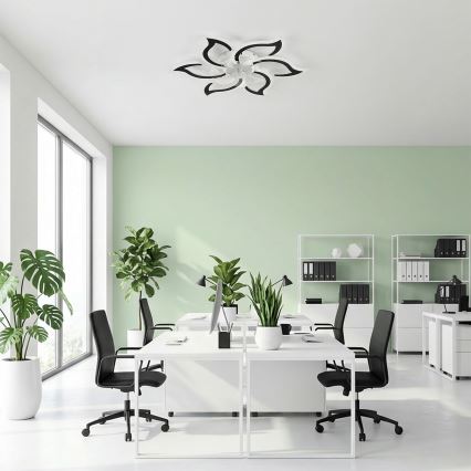 Brilagi - LED Stmievateľný stropný ventilátor LED/34W/230V 3000-6500K pr. 83 cm čierna + diaľkové ovládanie