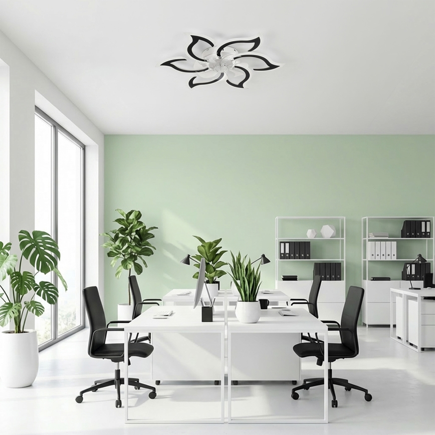 Brilagi - LED Stmievateľný stropný ventilátor LED/34W/230V 3000-6500K pr. 83 cm čierna + diaľkové ovládanie