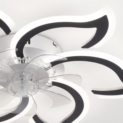Brilagi - LED Stmievateľný stropný ventilátor LED/34W/230V 3000-6500K pr. 83 cm čierna + diaľkové ovládanie