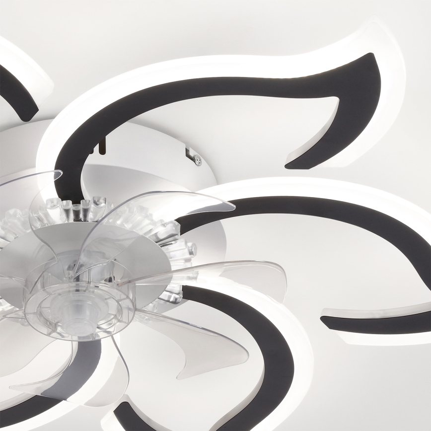 Brilagi - LED Stmievateľný stropný ventilátor LED/34W/230V 3000-6500K pr. 83 cm čierna + diaľkové ovládanie