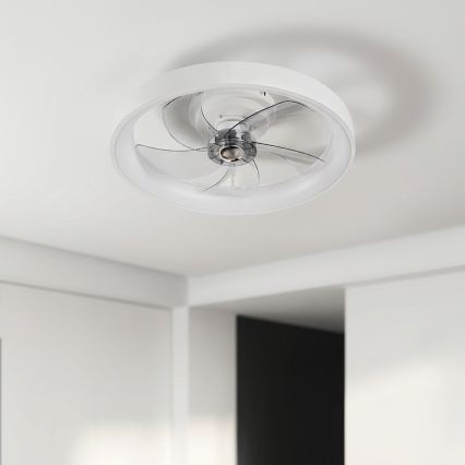 Brilagi - Stmievateľný LED stropný ventilátor LED/34W/230V 3000-6500K pr. 50 cm biela + diaľkové ovládanie