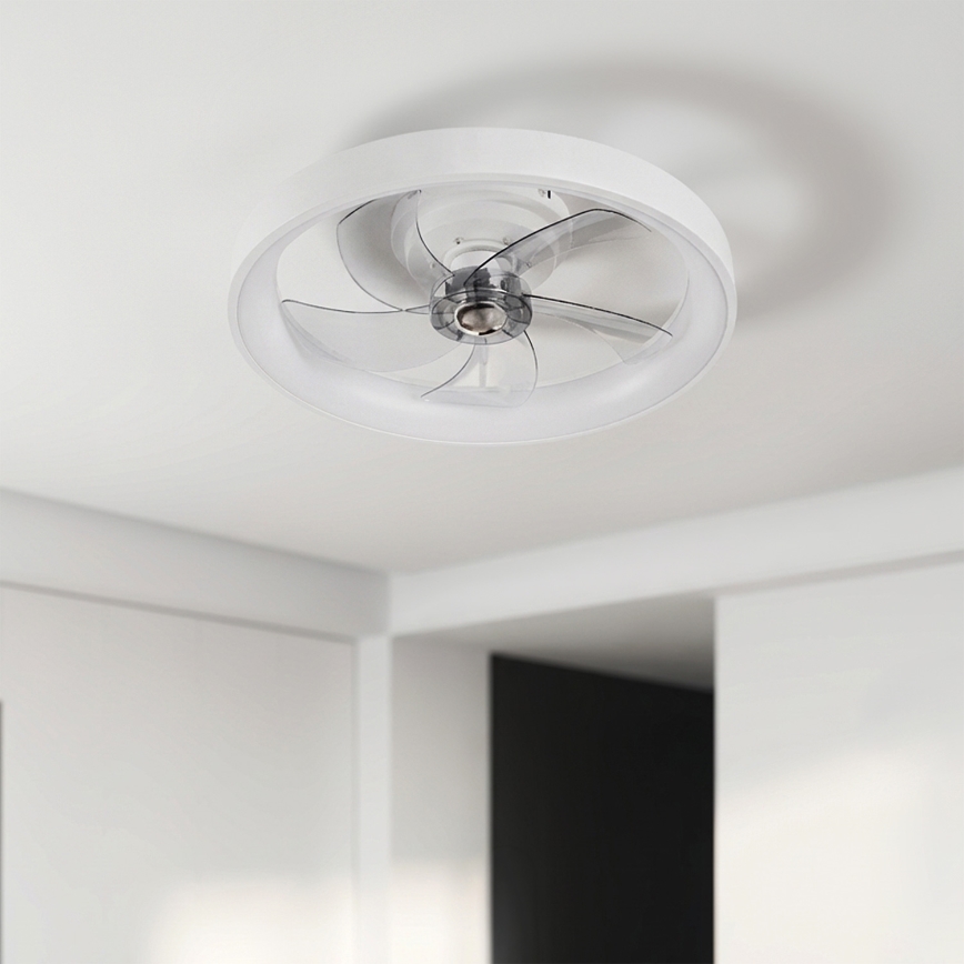Brilagi - Stmievateľný LED stropný ventilátor LED/34W/230V 3000-6500K pr. 50 cm biela + diaľkové ovládanie