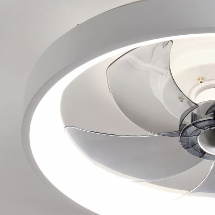 Brilagi - Stmievateľný LED stropný ventilátor LED/34W/230V 3000-6500K pr. 50 cm biela + diaľkové ovládanie