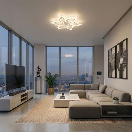 Brilagi - LED Stmievateľný stropný ventilátor LED/34W/230V pr. 83 cm biely + diaľkové ovládanie