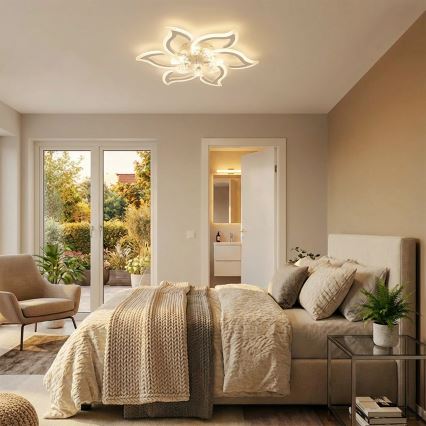 Brilagi - LED Stmievateľný stropný ventilátor LED/34W/230V pr. 83 cm biely + diaľkové ovládanie