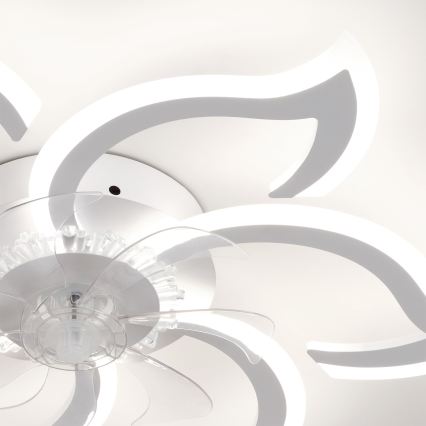 Brilagi - LED Stmievateľný stropný ventilátor LED/34W/230V pr. 83 cm biely + diaľkové ovládanie