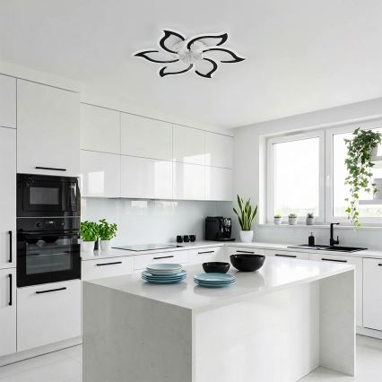 Brilagi - LED stmievateľný stropný ventilátor LED/34W/230V pr. 83 cm čierna + diaľkové ovládanie