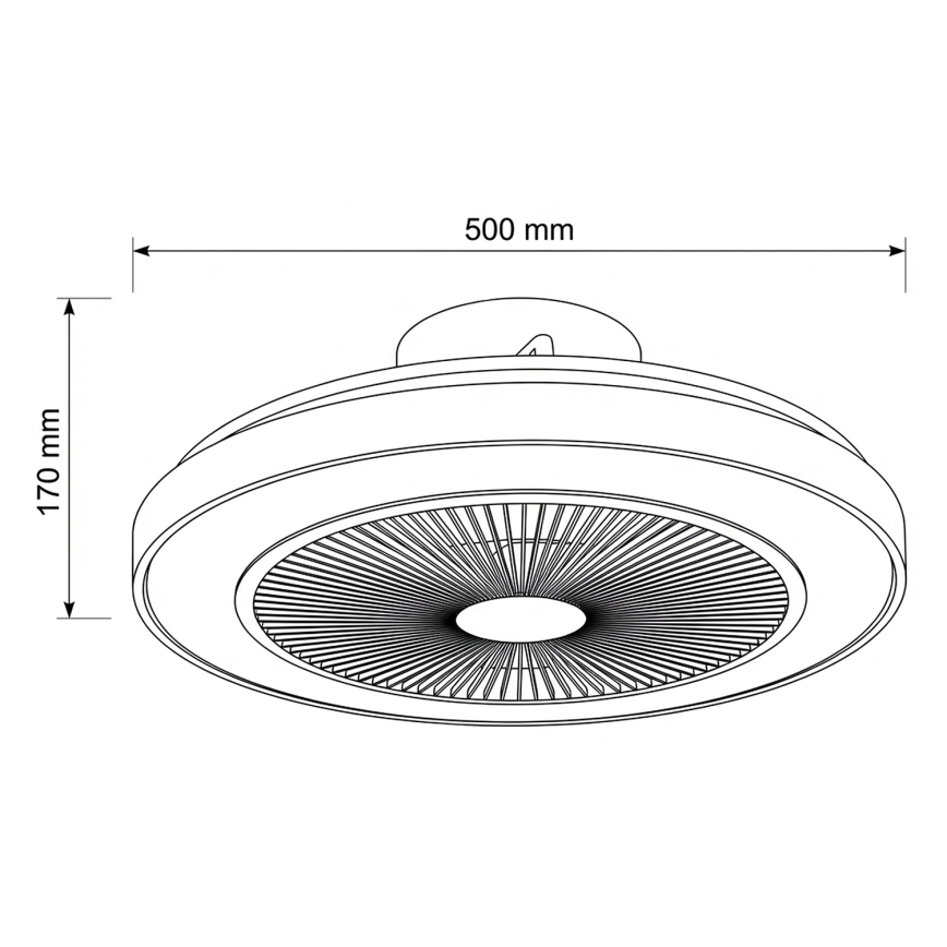 Brilagi - LED stmievateľný stropný ventilátor LED/38W/230V 50 cm biela/hnedá + diaľkové ovládanie