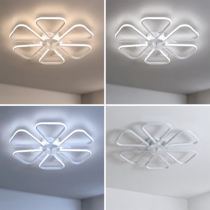 Brilagi - LED stlmiteľný stropný ventilátor LED/38W/230V pr. 76 cm biela + diaľkové ovládanie