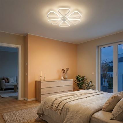 Brilagi - LED stlmiteľný stropný ventilátor LED/38W/230V pr. 76 cm biela + diaľkové ovládanie