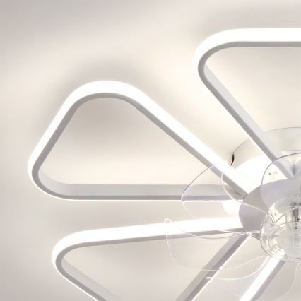 Brilagi - LED stlmiteľný stropný ventilátor LED/38W/230V pr. 76 cm biela + diaľkové ovládanie