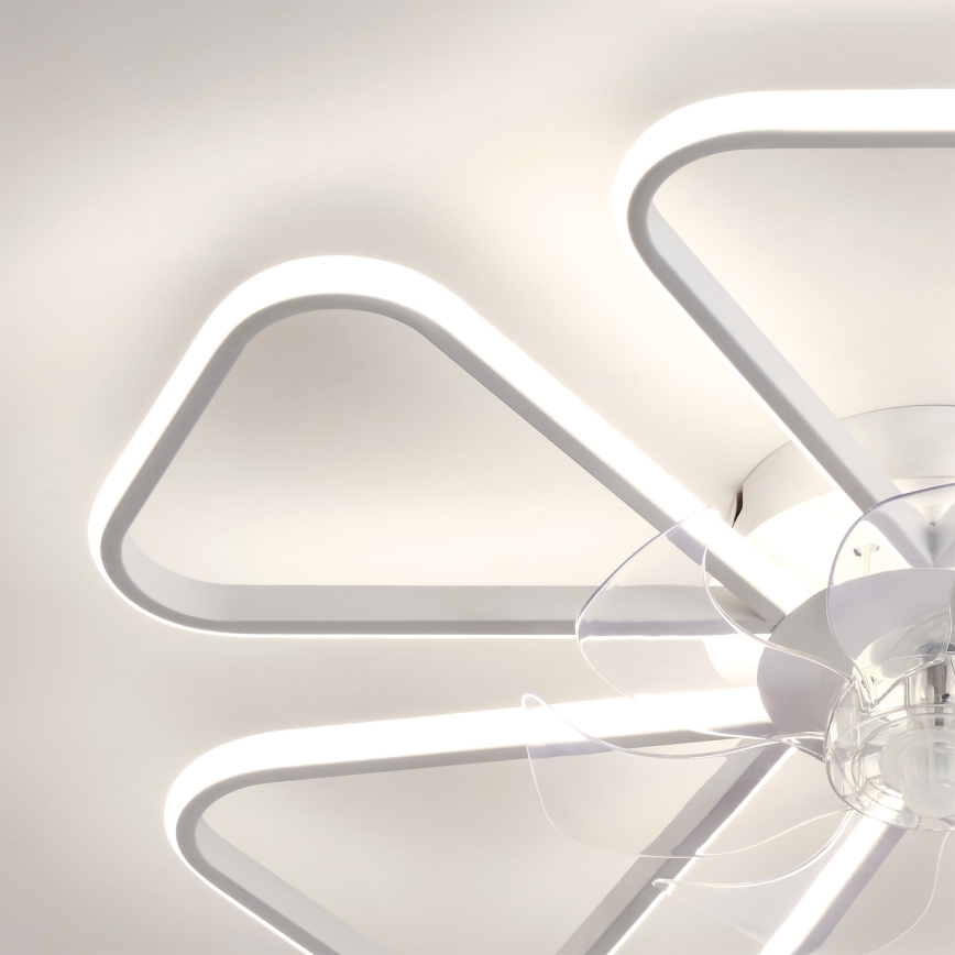 Brilagi - LED stlmiteľný stropný ventilátor LED/38W/230V pr. 76 cm biela + diaľkové ovládanie