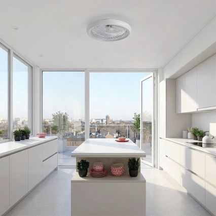 Brilagi - LED stmievateľný stropný ventilátor LED/40W/230V priemer 48 cm biely + diaľkové ovládanie