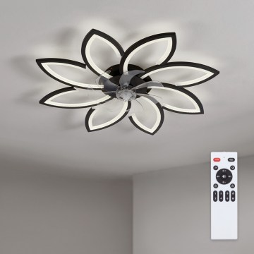 Brilagi - LED stmievateľný stropný ventilátor LED/43W/230V 3000-6500K pr. 90 cm čierna + diaľkové ovládanie