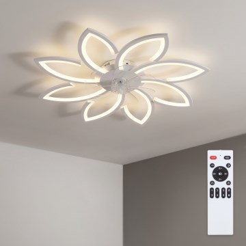 Brilagi - LED stmievateľný stropný ventilátor LED/43W/230V pr. 90 cm biela + diaľkové ovládanie