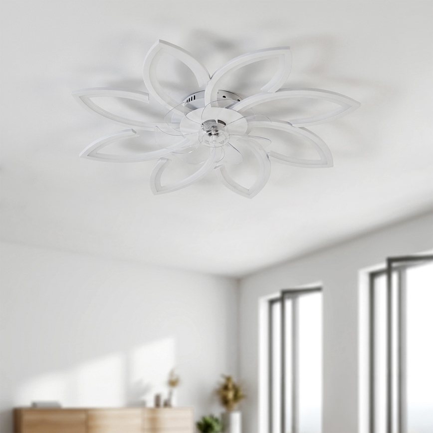 Brilagi - LED stmievateľný stropný ventilátor LED/43W/230V 3000-6500K priemer 90 cm biela + diaľkové ovládanie