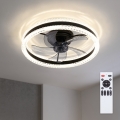 Brilagi - LED stmievateľný stropný ventilátor LED/62W/230V 3000-6500K pr. 50 cm čierna + diaľkové ovládanie