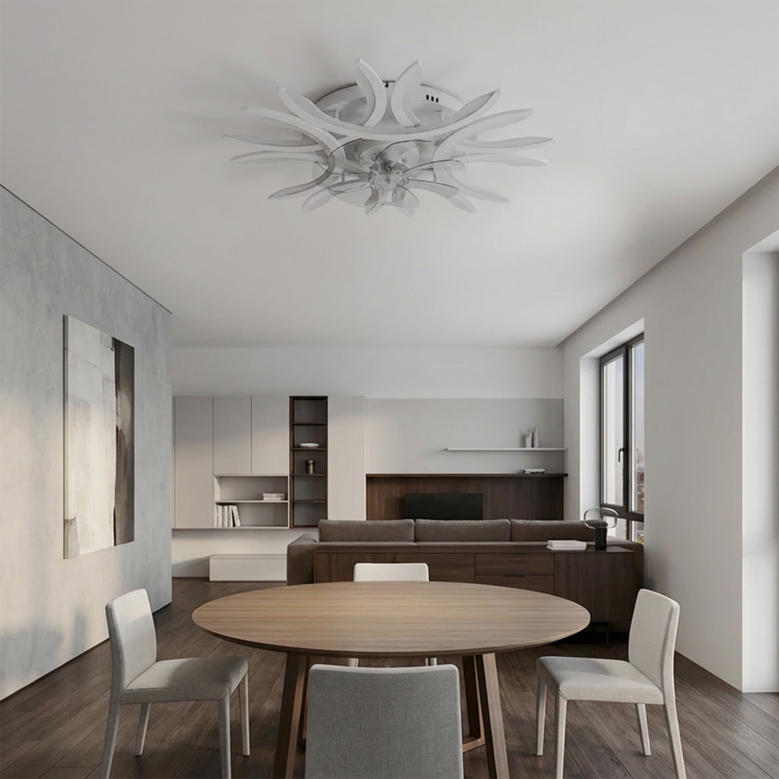 Brilagi - LED Stmievateľný stropný ventilátor LED/70W/230V pr. 76 cm biela + diaľkové ovládanie