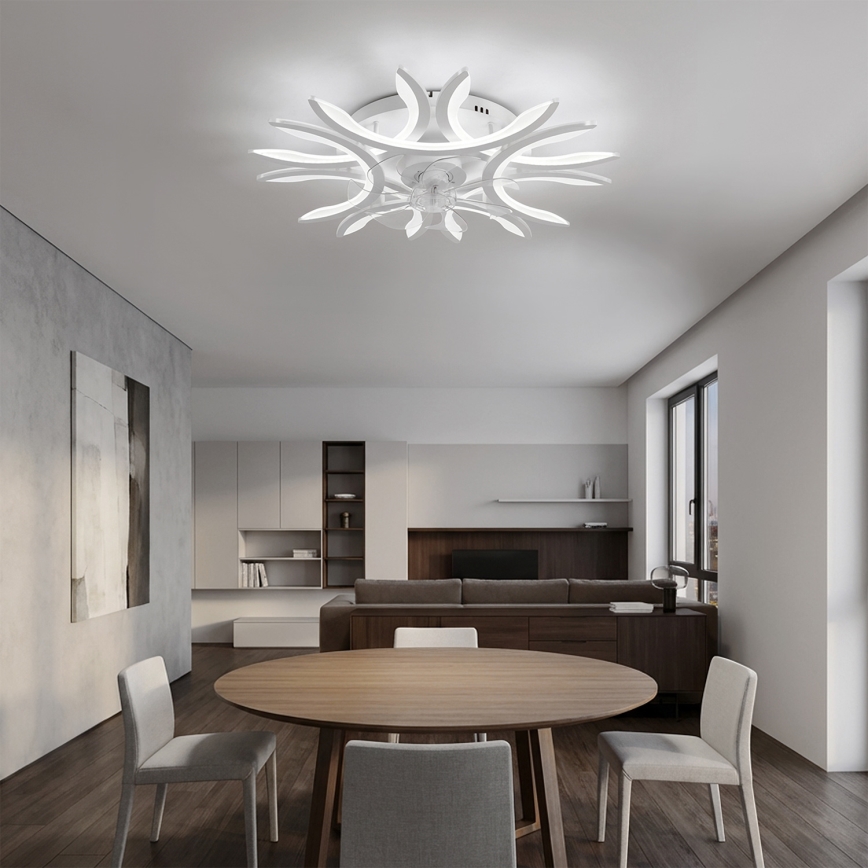 Brilagi - LED Stmievateľný stropný ventilátor LED/70W/230V pr. 76 cm biela + diaľkové ovládanie