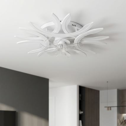 Brilagi - LED stmievateľný stropný ventilátor LED/70W/230V 3000-6500K priemer 76 cm biela + diaľkové ovládanie