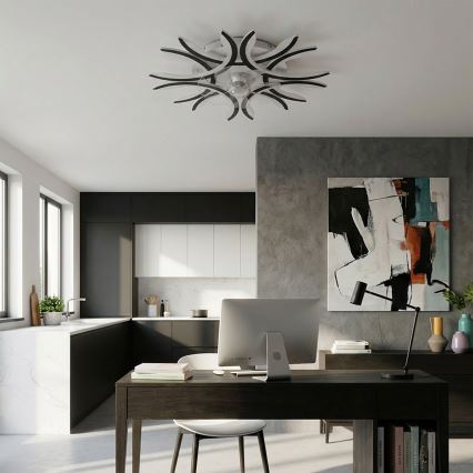 Brilagi - LED stmievateľný stropný ventilátor LED/70W/230V priemer 76 cm čierna + diaľkové ovládanie