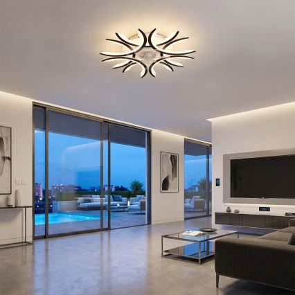 Brilagi - LED stmievateľný stropný ventilátor LED/70W/230V priemer 76 cm čierna + diaľkové ovládanie