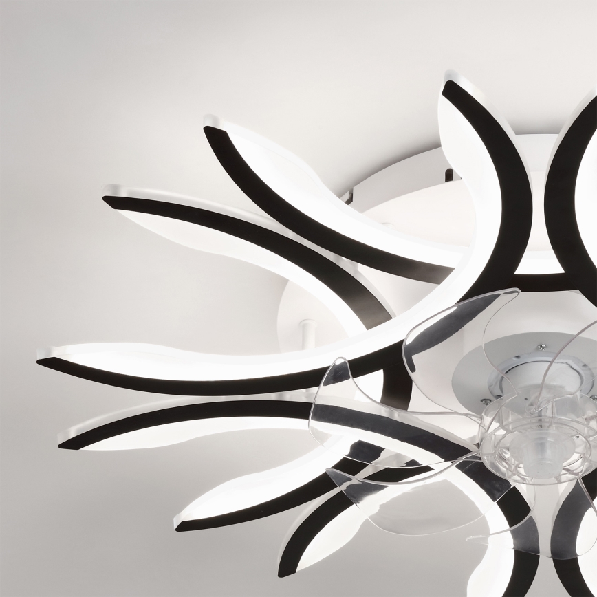 Brilagi - stmievateľný LED stropný ventilátor 70W/230V, 3000-6500K, priemer 76 cm, čierny, s diaľkovým ovládaním