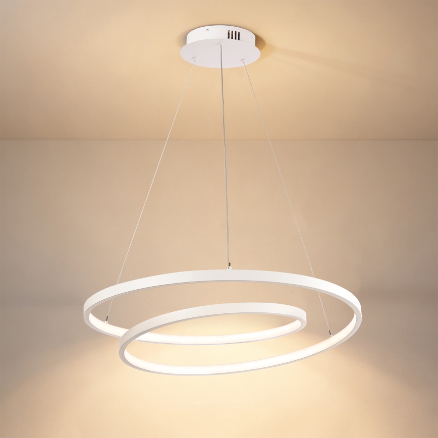 Brilagi - LED stmievateľný luster na lankách TWISTER LED/48W/230V 3000-6000K pr. 50 cm biela + diaľkové ovládanie