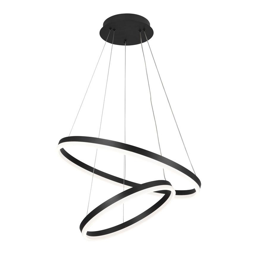 Brilagi - LED stmievateľný luster na lane CIRCLE LED/70W/230V 3000-6500K priemer 60 cm čierny + diaľkové ovládanie